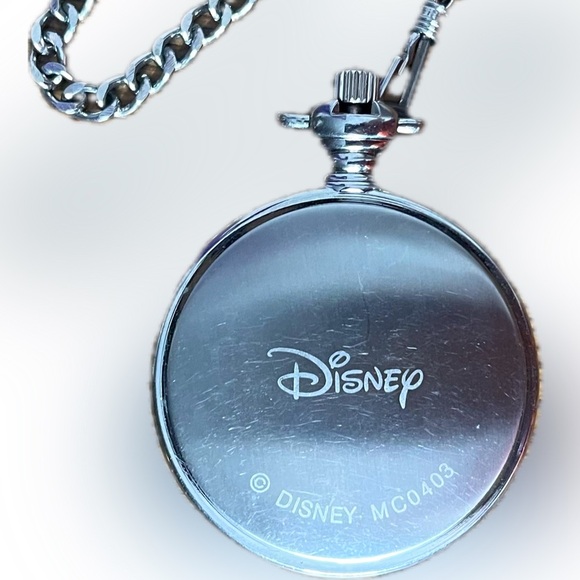 Disney’s Mickey Mouse Train Conductor Pocket Watch MC0403 EUC - Picture 3 of 3